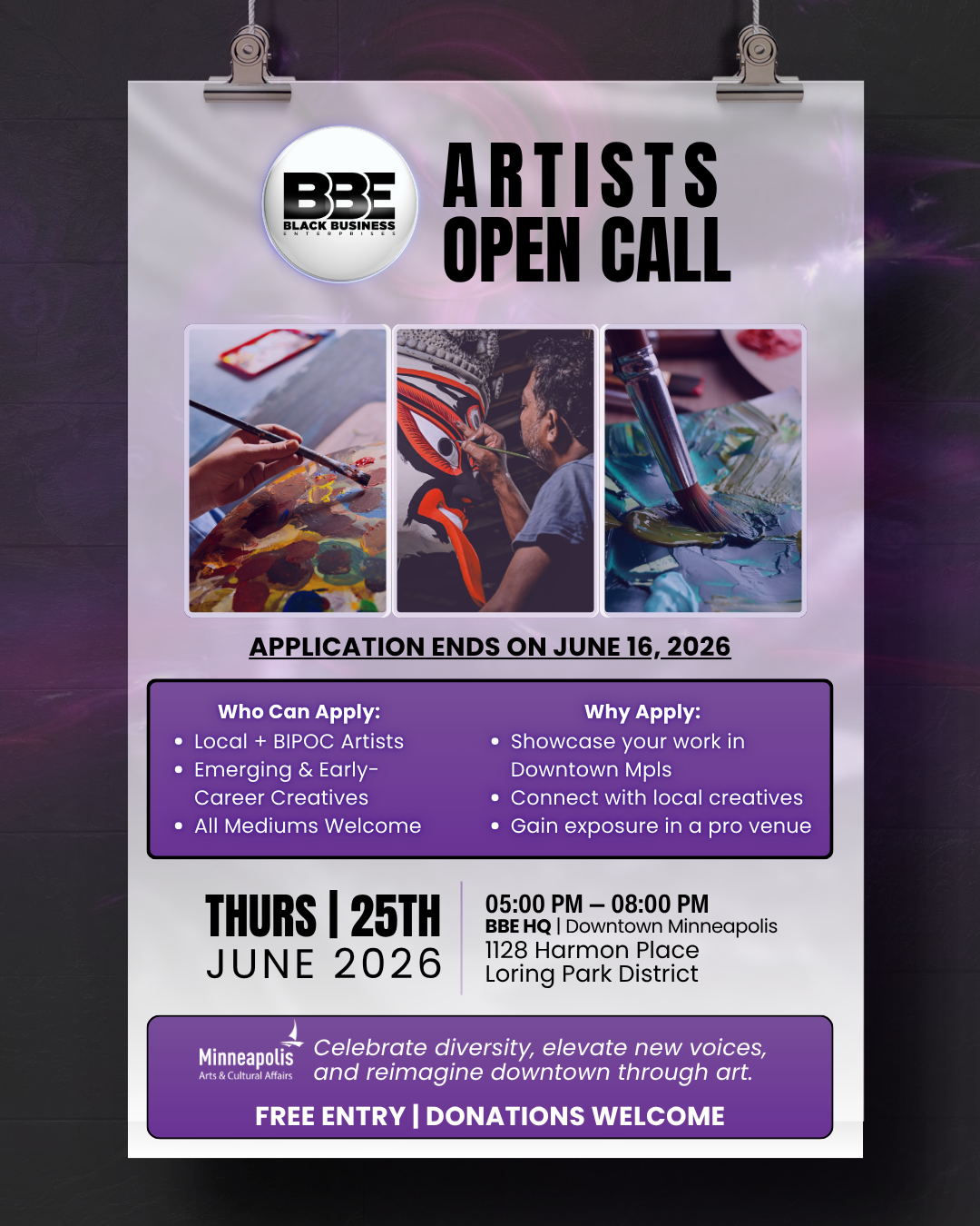 BBE Art Exhibition Flyer