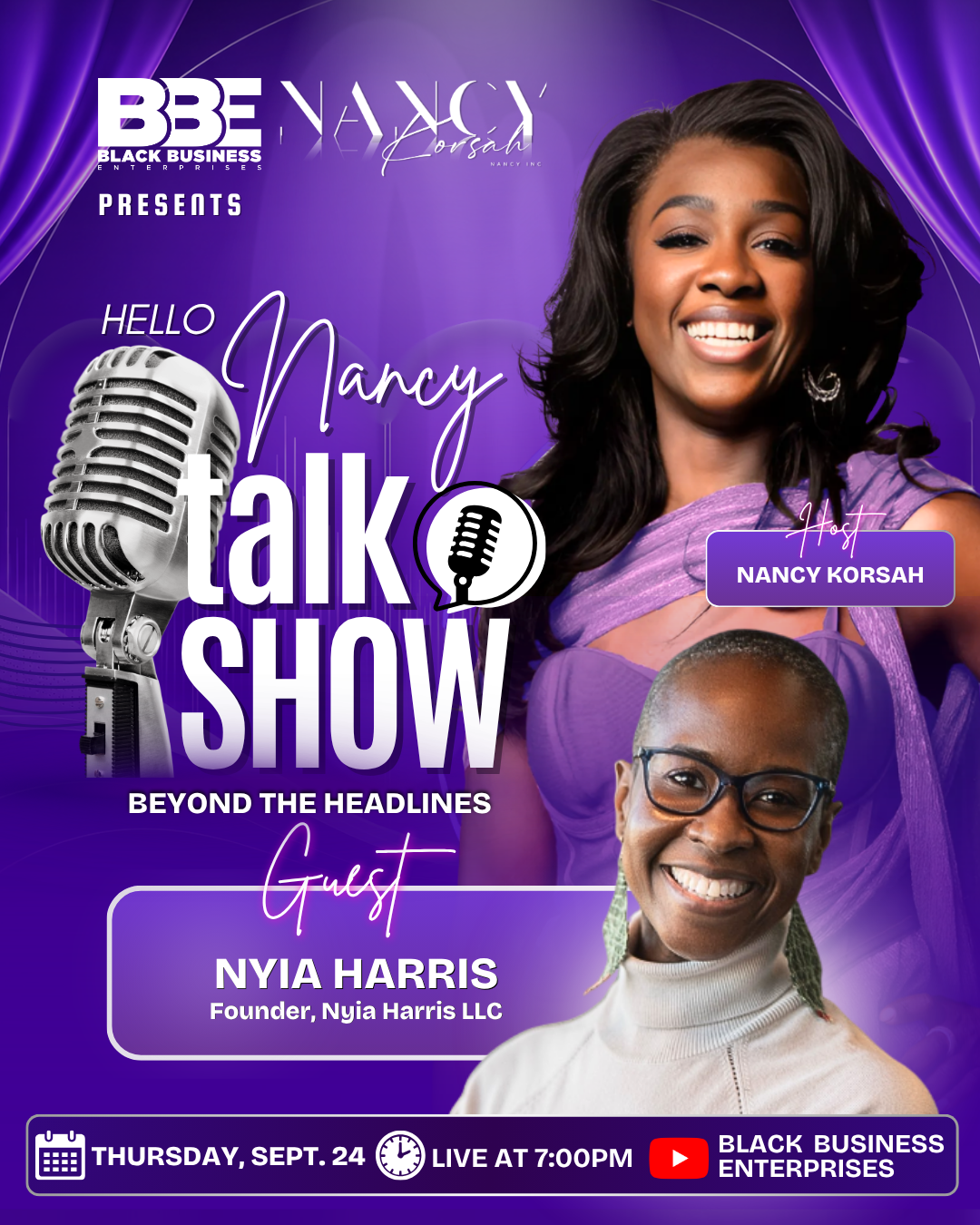 Hello Nancy Talk Show guest poster featuring Martasia Person